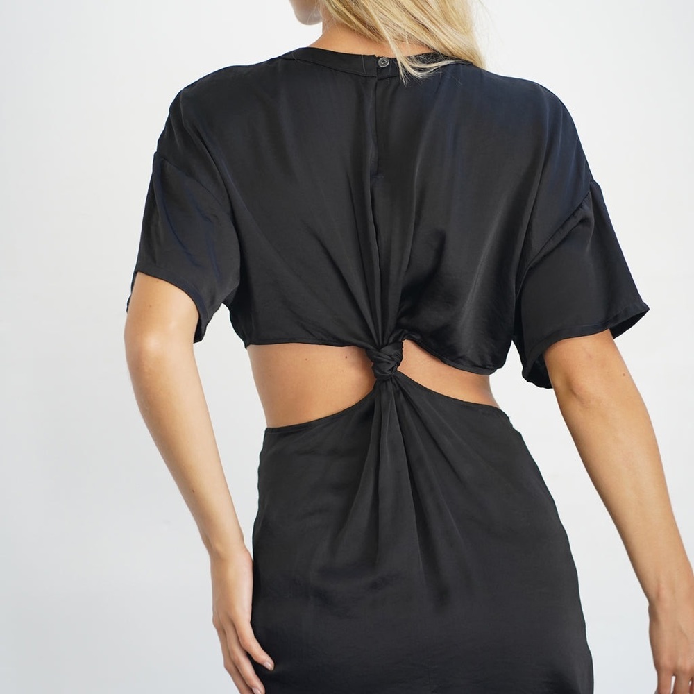 LNA Black Saani Silky Mini Dress Size XS - Picture 4 of 11